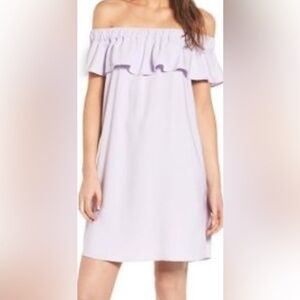 Chelsea28 Dress Lilac Ruffle Off The Shoulder or Cover the Shoulders M